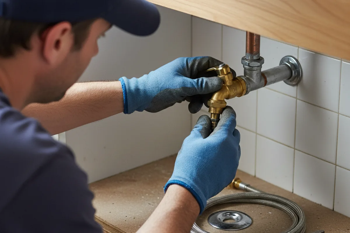Shutoff valve and fitting work during Emergency Plumbing in Lewisburg